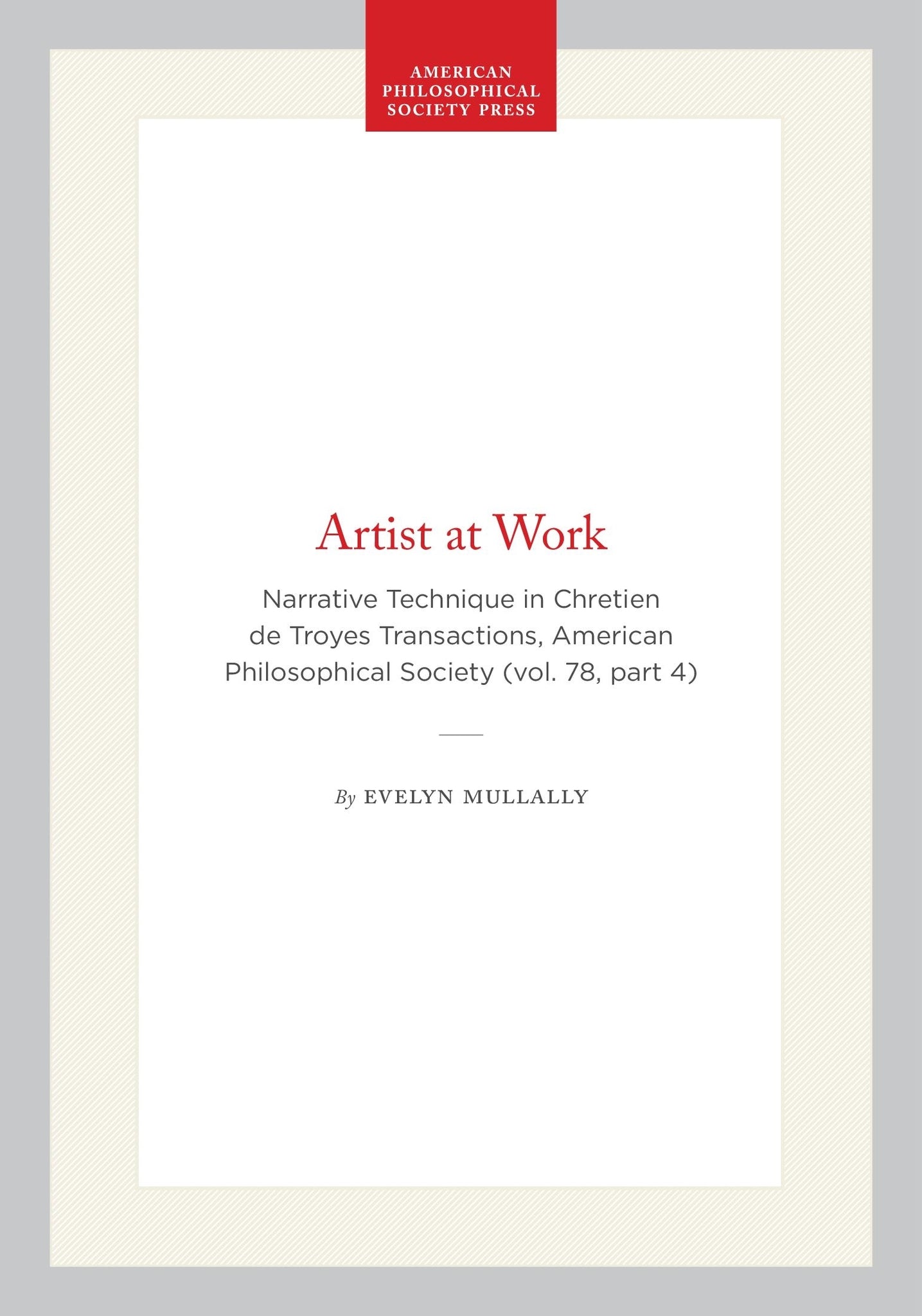 Cover image for Artist at Work ISBN 9780871697844